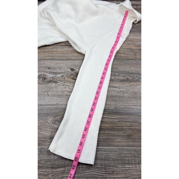 Simply Vera Vera Wang Side-Tie Ribbed Turtleneck Ivory Sweater XL Cozy Chic - Picture 10 of 13